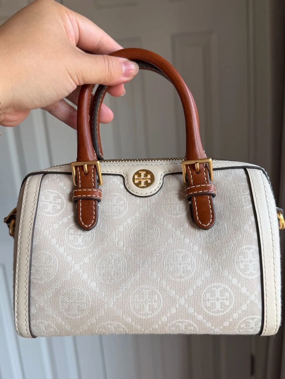 Tory Burch T Monogram Barrel Bag